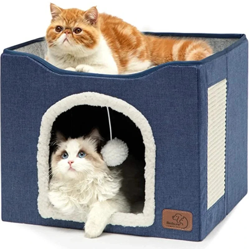 Cats Bed for Winter Halloween Houses Warm Accessory Beds Cushions Pet Accessories Dog Mat Goods All Basket Things Habitats House