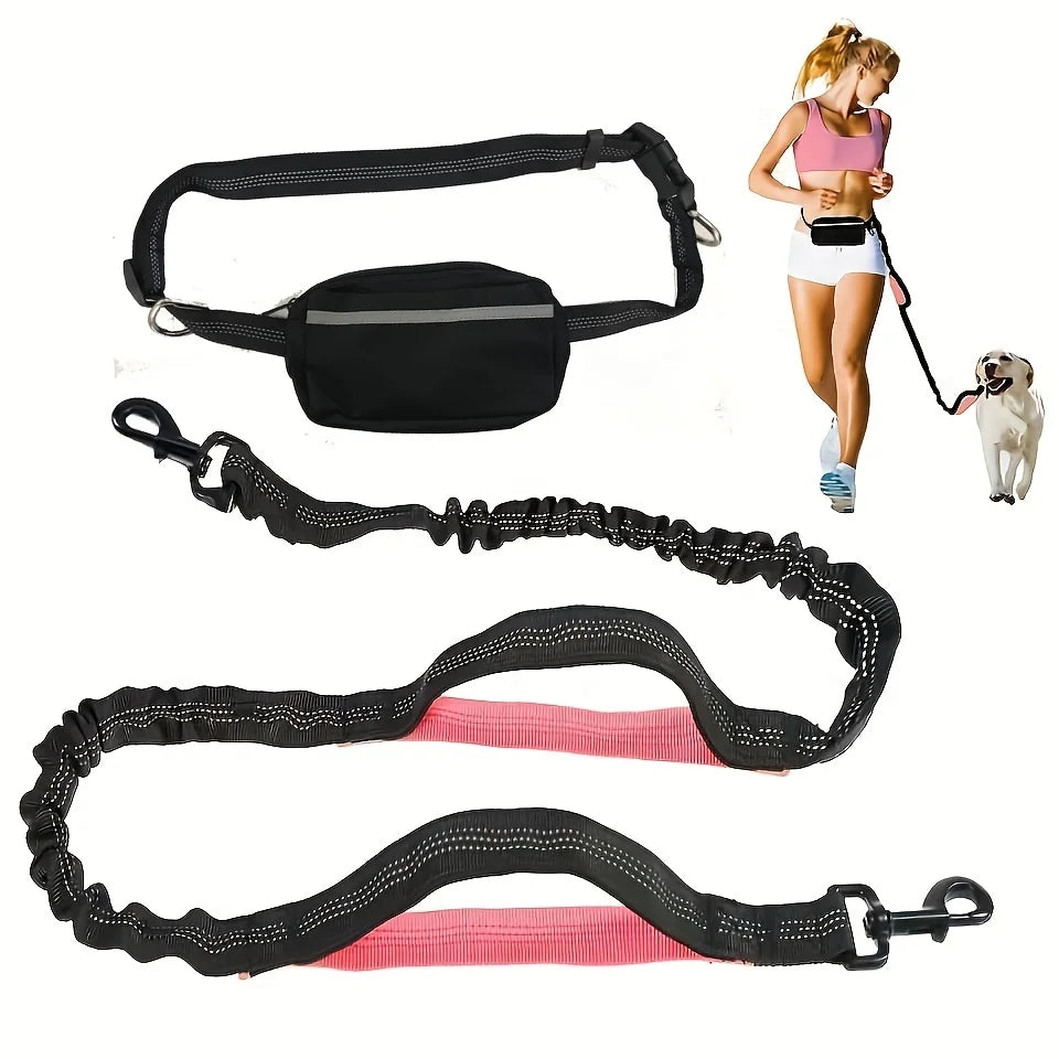 Dog Leash Hands-free With a Waist Bag  Hold Items Harness for Small Breeds Dogs Choker Collar Personalized Nylon Dog Accessories